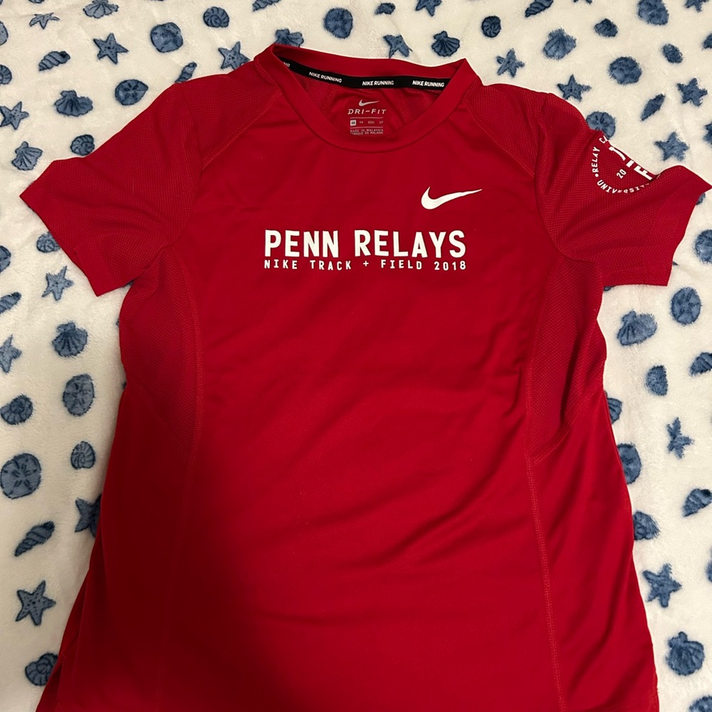 Nike Women's Red Dri-FIT Penn Relays Top